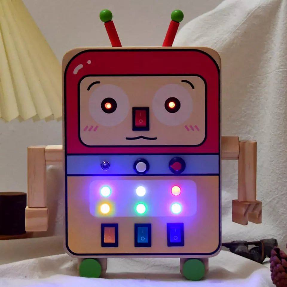 Tableau Montessori - BusyBoardCircuit™ - Robot - Bébé Savant