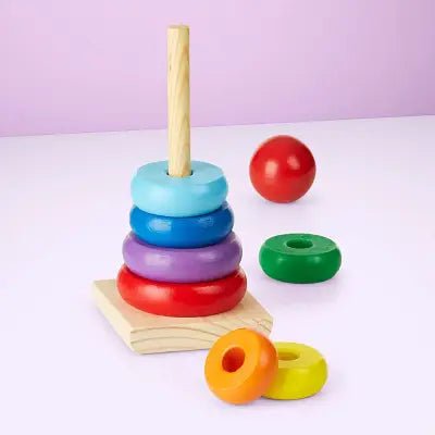 Jouet en Bois - WoodenToys™ - Tour arc - en - ciel - Bébé Savant