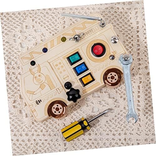 Tableau Montessori - BusyBoardCircuit™ - Camion de pompier - Bébé Savant