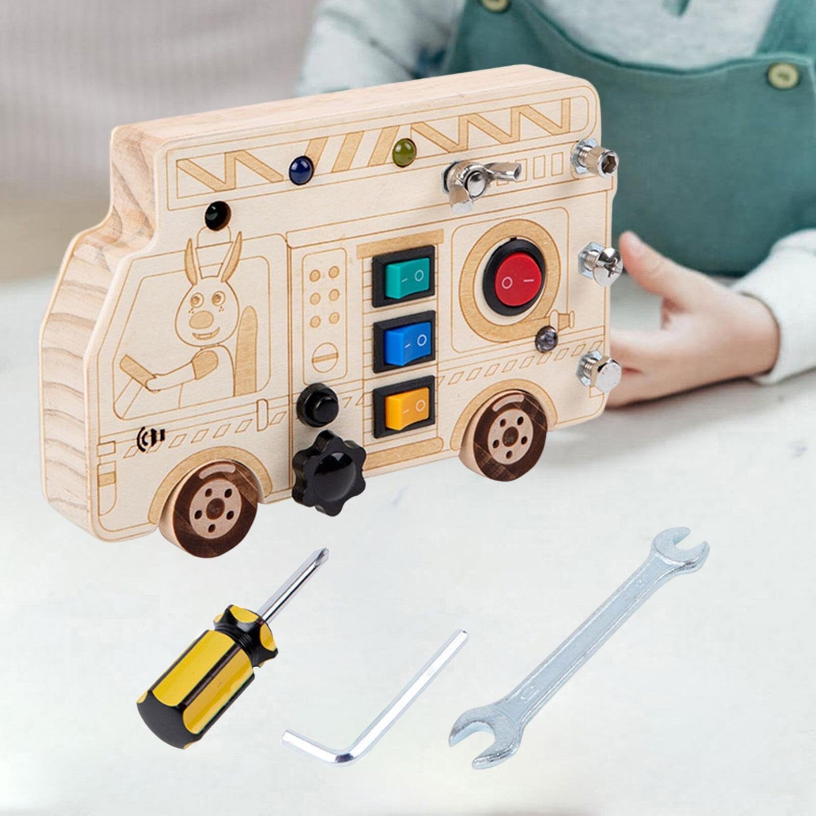 Tableau Montessori - BusyBoardCircuit™ - Camion de pompier - Bébé Savant
