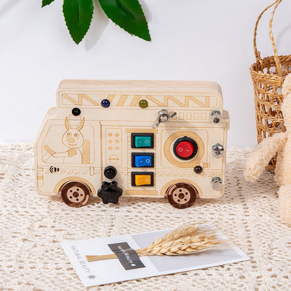 Tableau Montessori - BusyBoardCircuit™ - Camion de pompier - Bébé Savant