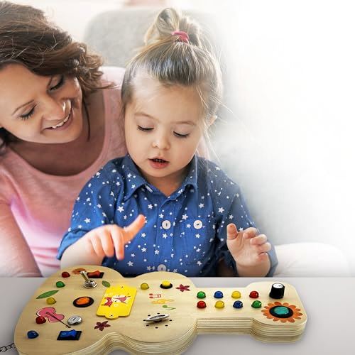 Tableau Montessori - BusyBoardCircuit™ - Guitare - Bébé Savant