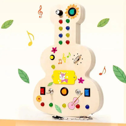 Tableau Montessori - BusyBoardCircuit™ - Guitare - Bébé Savant