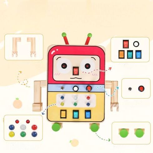 Tableau Montessori - BusyBoardCircuit™ - Robot - Bébé Savant