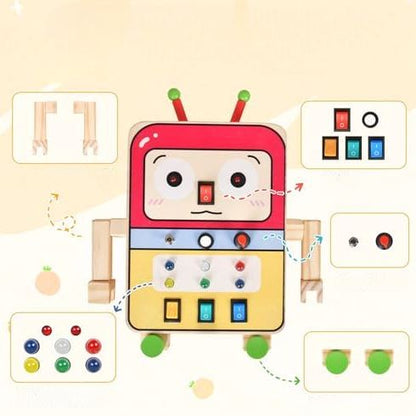 Tableau Montessori - BusyBoardCircuit™ - Robot - Bébé Savant