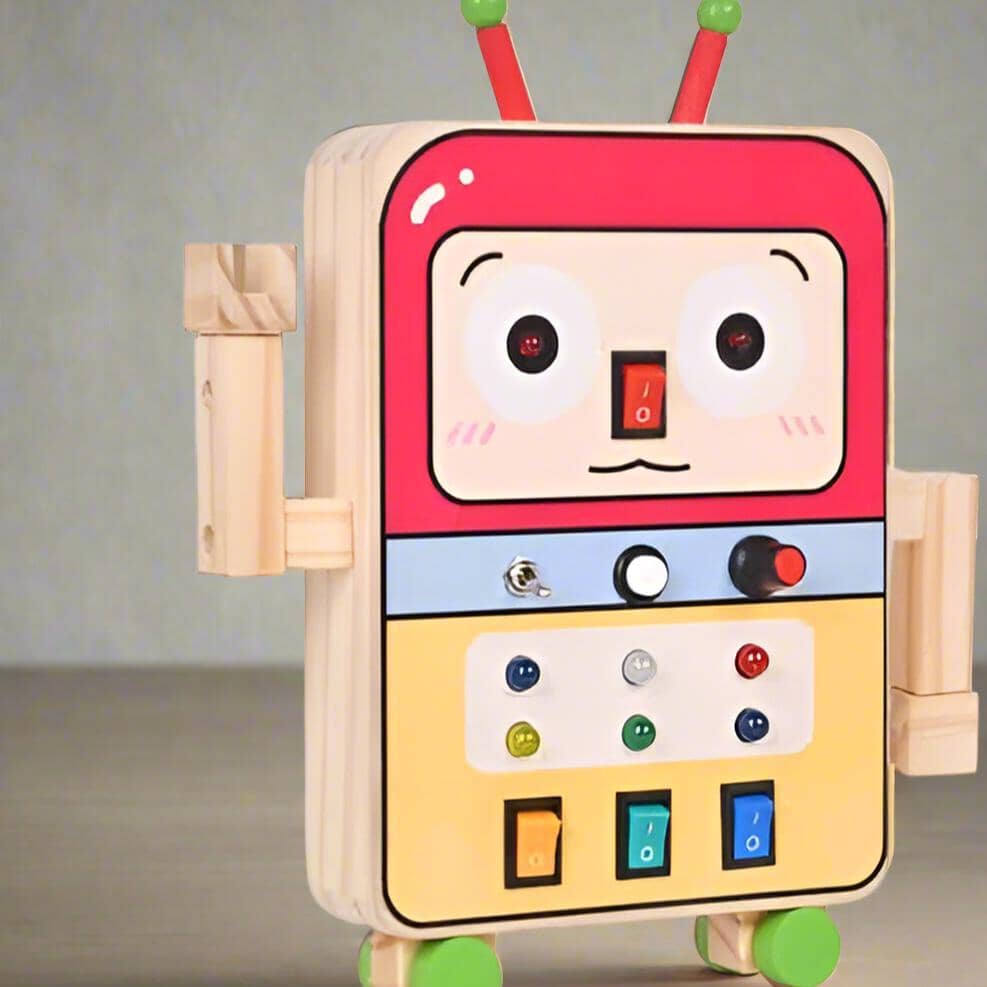 Tableau Montessori - BusyBoardCircuit™ - Robot - Bébé Savant