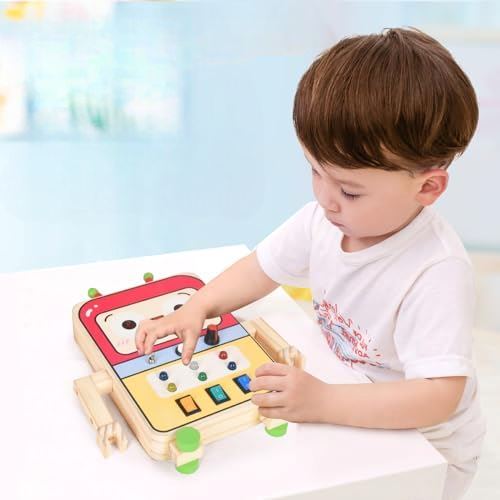 Tableau Montessori - BusyBoardCircuit™ - Robot - Bébé Savant